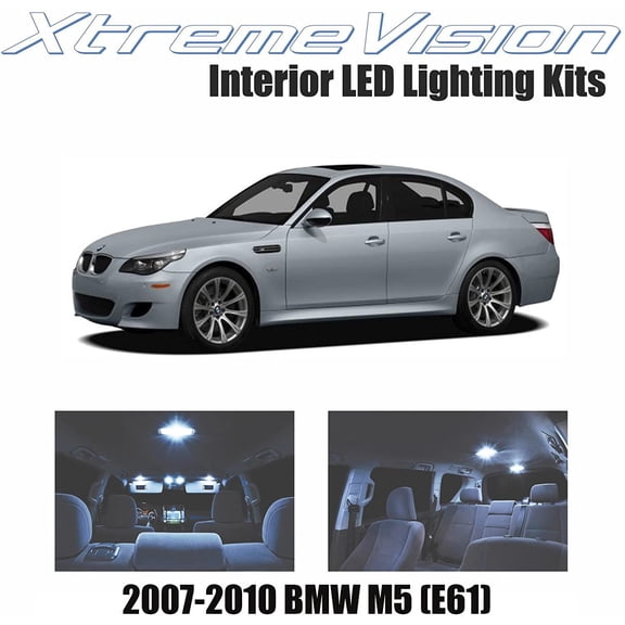XtremeVision Interior LED for BMW M5 E61 2007-2010 12 Pieces Cool White Interior LED Kit + Installation Tool