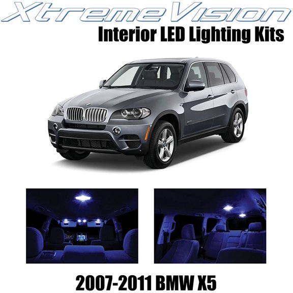 XtremeVision Interior LED for BMW X5 2007-2011 14 pcs Blue Interior LED Kit + Installation Tool Tool
