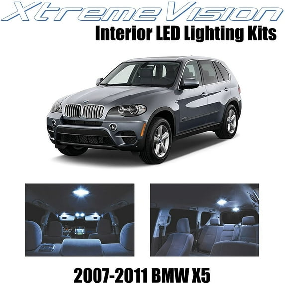 XtremeVision Interior LED for BMW X5 2007-2011 14 pcs Cool White Interior LED Kit + Installation Tool Tool