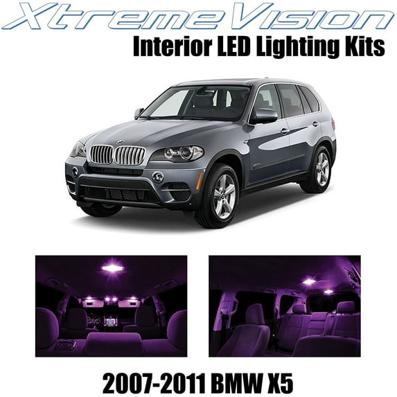 XtremeVision Interior LED for BMW X5 2007-2011 14 pcs Pink Interior LED Kit + Installation Tool Tool