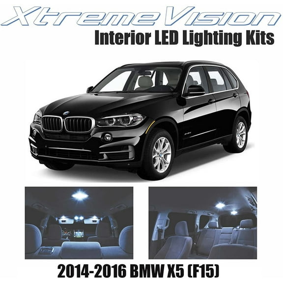 XtremeVision Interior LED for BMW X5 F15 2014-2016 17 Pieces Cool White Interior LED Kit + Installation Tool