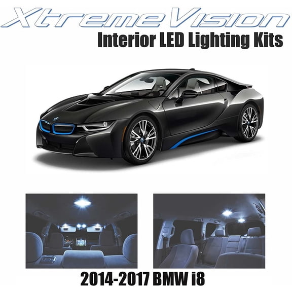XtremeVision Interior LED for BMW i8 2014-2017 8 Pieces Cool White Interior LED Kit + Installation Tool