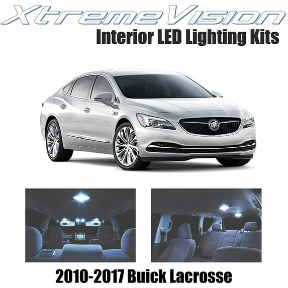 XtremeVision Interior LED for Buick Lacrosse 2010-2017 12 Pieces Cool White Interior LED Kit + Installation Tool