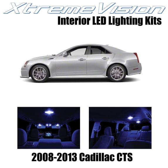 XtremeVision Interior LED for Cadillac CTS 2008-2013 16 pcs Blue Interior LED Kit + Installation Tool