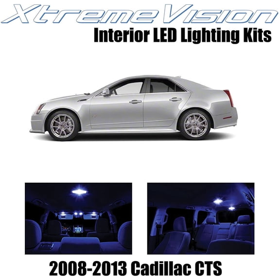 XtremeVision Interior LED for Cadillac CTS 2008-2013 16 pcs Blue Interior LED Kit + Installation Tool