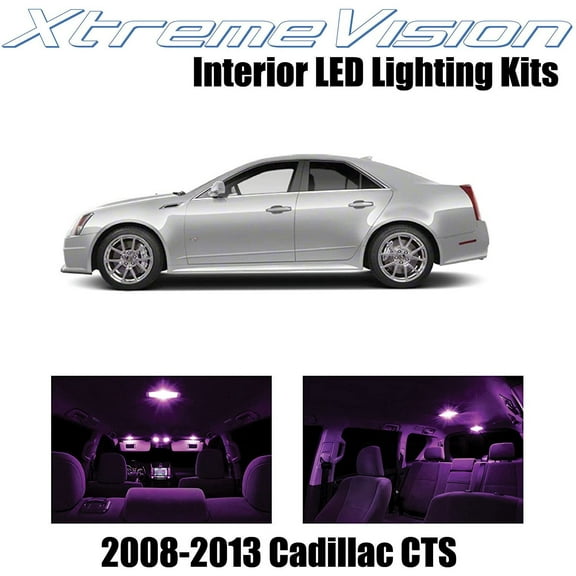 XtremeVision Interior LED for Cadillac CTS 2008-2013 16 pcs Pink Interior LED Kit + Installation Tool