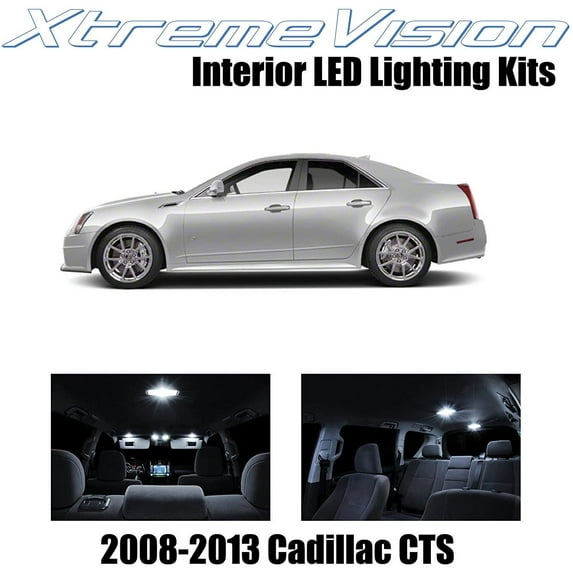 XtremeVision Interior LED for Cadillac CTS 2008-2013 16 pcs Pure White Interior LED Kit + Installation Tool