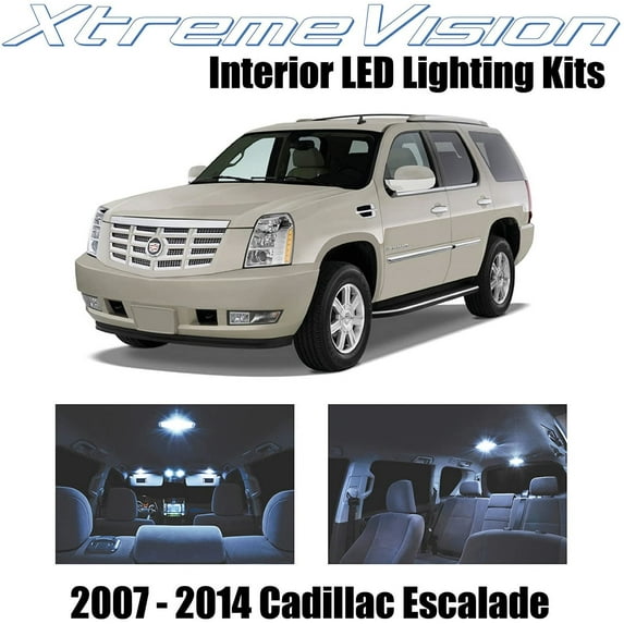 XtremeVision Interior LED for Cadillac Escalade 2007-2014 16 pcs Cool White Interior LED Kit + Installation Tool