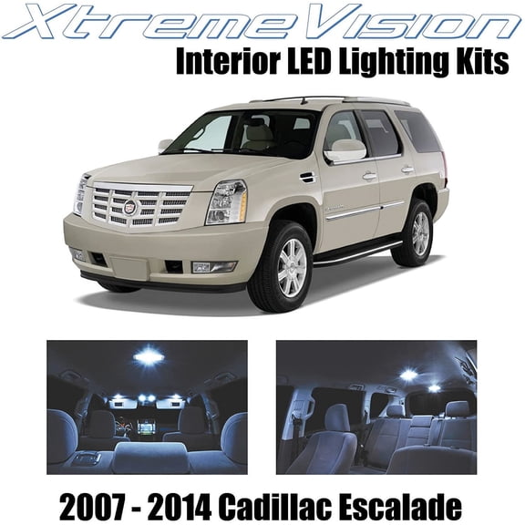 XtremeVision Interior LED for Cadillac Escalade 2007-2014 16 pcs Cool White Interior LED Kit + Installation Tool