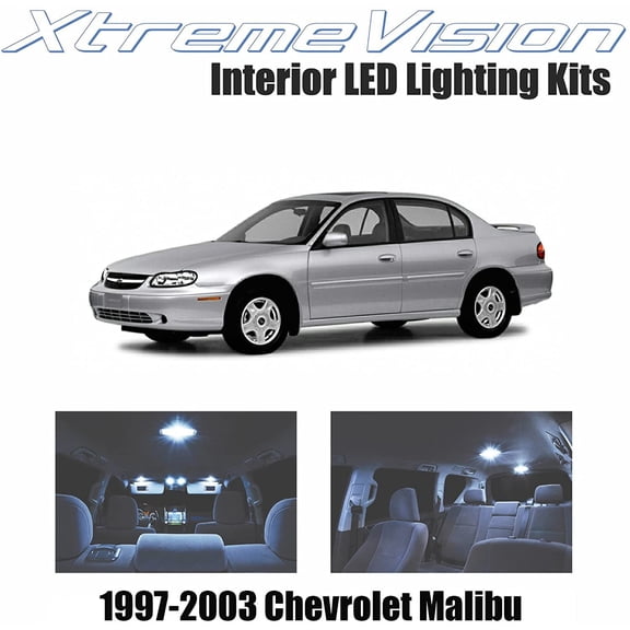 XtremeVision Interior LED for Chevrolet Malibu 1997-2003 7 Pieces Cool White Interior LED Kit + Installation Tool