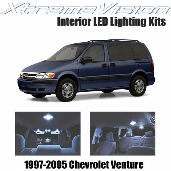 XtremeVision Interior LED for Chevrolet Venture 1997-2005 15 Pieces Cool White Interior LED Kit + Installation Tool