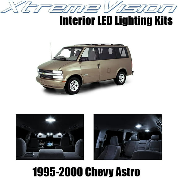 XtremeVision Interior LED for Chevy Astro 1995-2000 11 pcs Pure White Interior LED Kit + Installation Tool