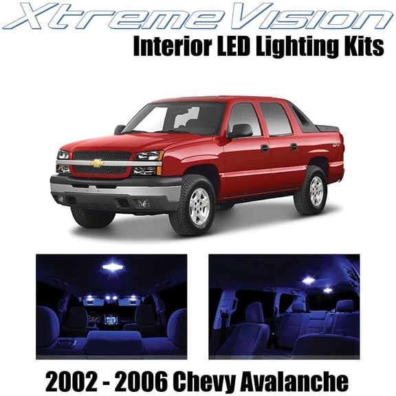 XtremeVision Interior LED for Chevy Avalanche 2002-2006 16 pcs Blue Interior LED Kit + Installation Tool