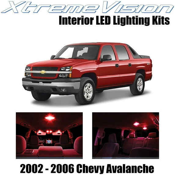 XtremeVision Interior LED for Chevy Avalanche 2002-2006 16 pcs Red Interior LED Kit + Installation Tool