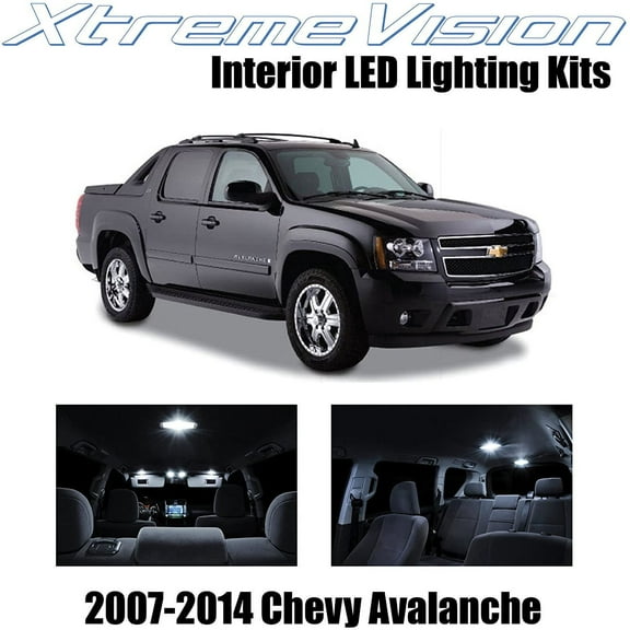 XtremeVision Interior LED for Chevy Avalanche 2007-2014 14 pcs Pure White Interior LED Kit + Installation Tool
