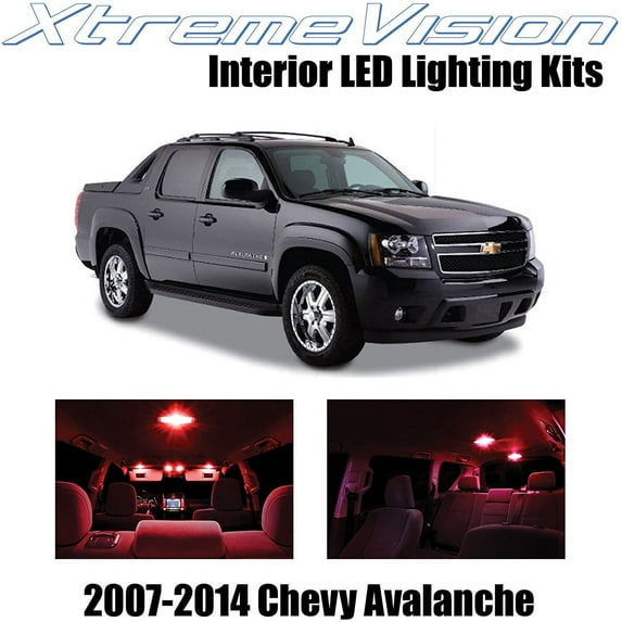 XtremeVision Interior LED for Chevy Avalanche 2007-2014 14 pcs Red Interior LED Kit + Installation Tool