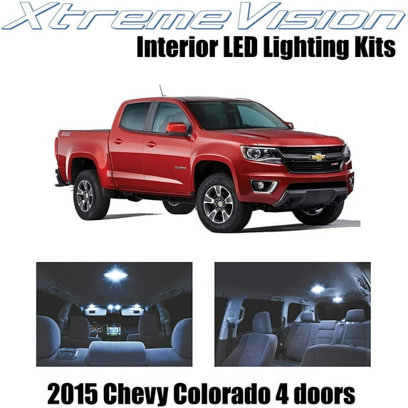 XtremeVision Interior LED for Chevy Colorado 4DR 2015 13 pcs Cool White Interior LED Kit + Installation Tool
