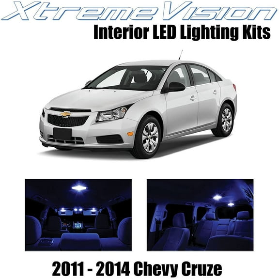 XtremeVision Interior LED for Chevy Cruze 2011-2014 12 pcs Blue Interior LED Kit + Installation Tool