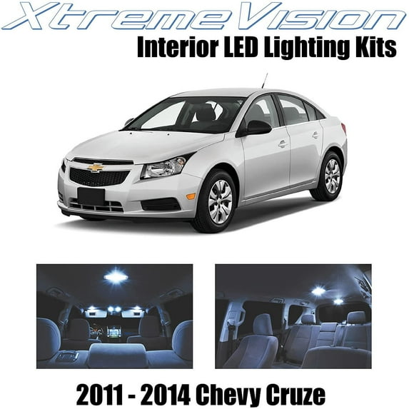 XtremeVision Interior LED for Chevy Cruze 2011-2014 12 pcs Cool White Interior LED Kit + Installation Tool