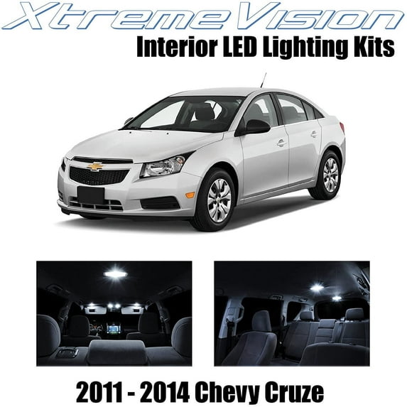 XtremeVision Interior LED for Chevy Cruze 2011-2014 12 pcs Pure White Interior LED Kit + Installation Tool