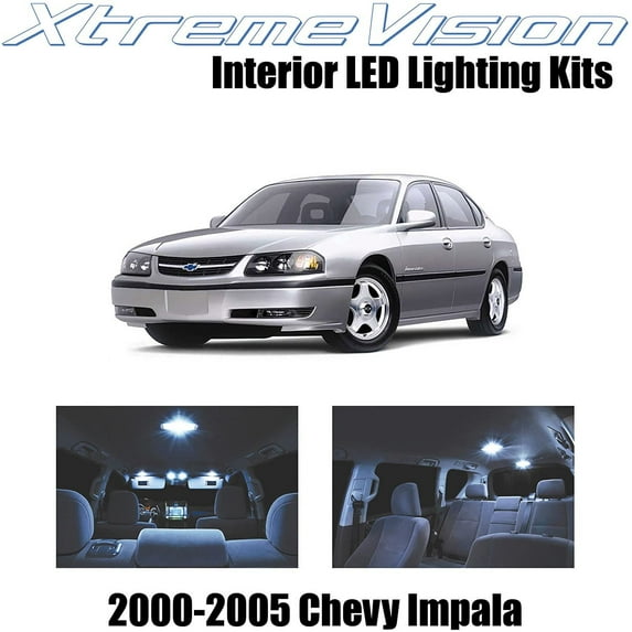 XtremeVision Interior LED for Chevy Impala 2000-2005 16 pcs Cool White Interior LED Kit + Installation Tool