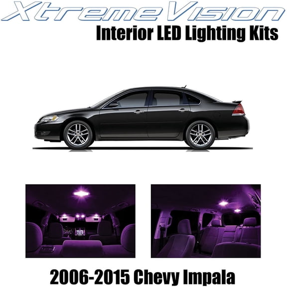 XtremeVision Interior LED for Chevy Impala 2006-2015 16 pcs Pink Interior LED Kit + Installation Tool Tool