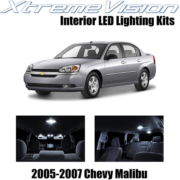 XtremeVision Interior LED for Chevy Malibu 2005-2007 6 pcs Pure White Interior LED Kit + Installation Tool