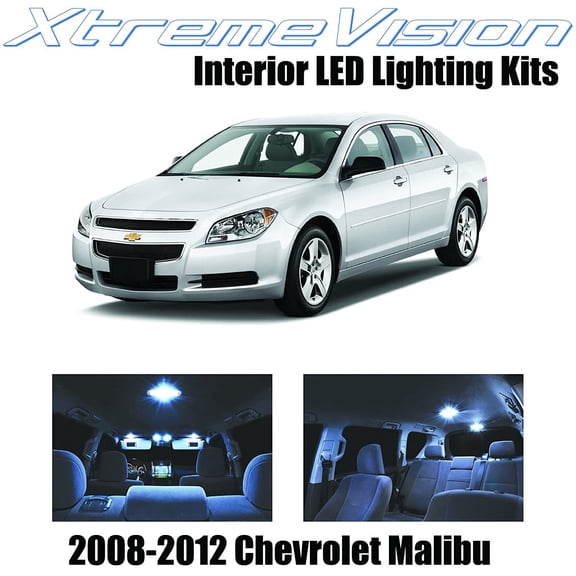 XtremeVision Interior LED for Chevy Malibu 2008-2012 (5 Pieces) Cool White Interior LED Kit + Installation Tool