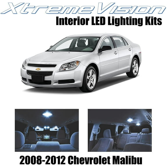 XtremeVision Interior LED for Chevy Malibu 2008-2012 5 pcs Cool White Interior LED Kit + Installation Tool