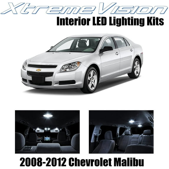 XtremeVision Interior LED for Chevy Malibu 2008-2012 5 pcs Pure White Interior LED Kit + Installation Tool