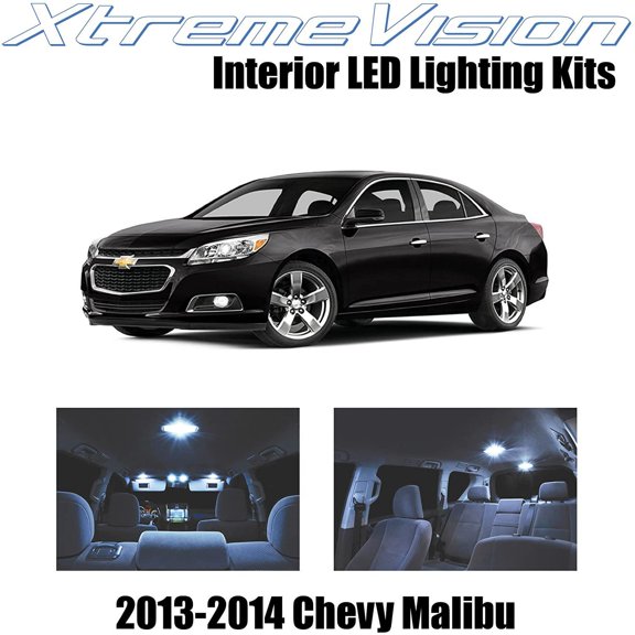 XtremeVision Interior LED for Chevy Malibu 2013-2014 5 pcs Cool White Interior LED Kit + Installation Tool Tool