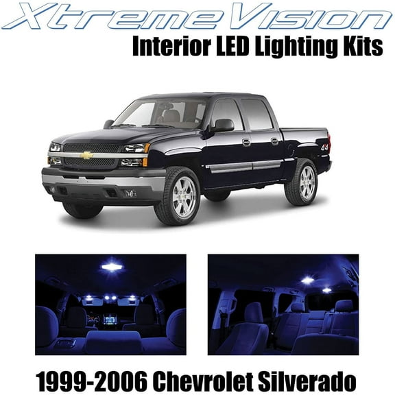 XtremeVision Interior LED for Chevy Silverado 1999-2006 18 pcs Blue Interior LED Kit + Installation Tool