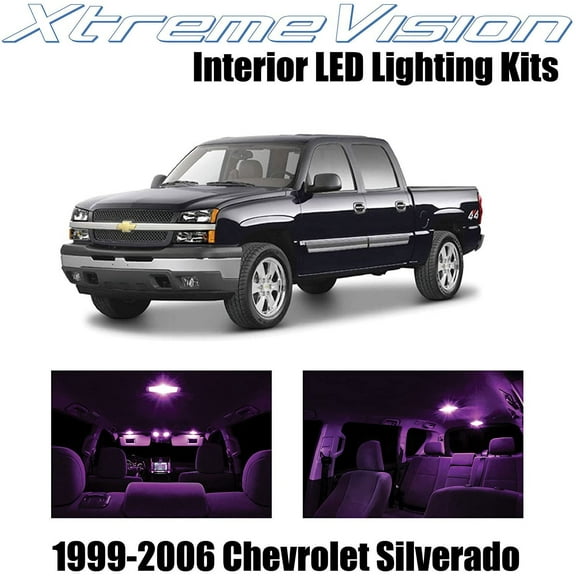 XtremeVision Interior LED for Chevy Silverado 1999-2006 Pink Interior LED Kit/Installation Tool, 18 Pieces