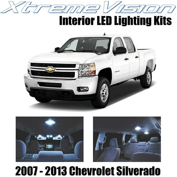 XtremeVision Interior LED for Chevy Silverado 2007-2013 12 pcs Cool White Interior LED Kit + Installation Tool