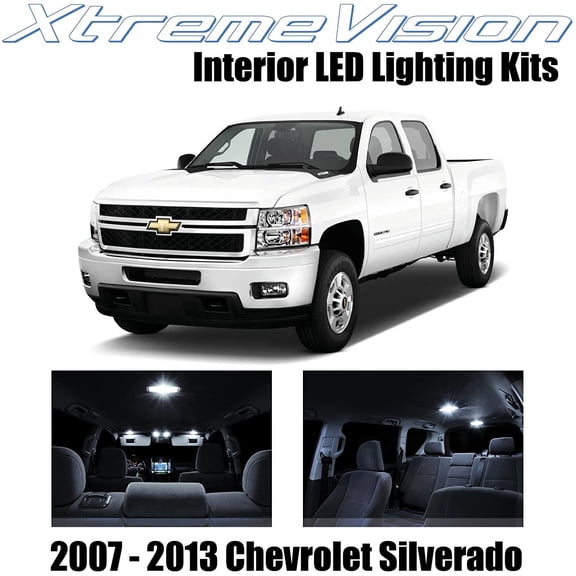 XtremeVision Interior LED for Chevy Silverado 2007-2013 12 pcs Pure White Interior LED Kit + Installation Tool