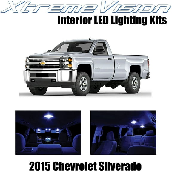 XtremeVision Interior LED for Chevy Silverado 2015+ 2 pcs Blue Interior LED Kit + Installation Tool