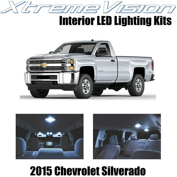 XtremeVision Interior LED for Chevy Silverado 2015+ 2 pcs Cool White Interior LED Kit + Installation Tool