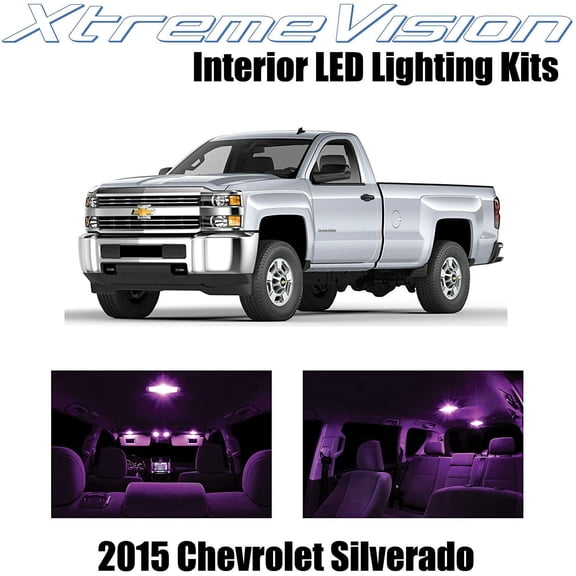 XtremeVision Interior LED for Chevy Silverado 2015+ 2 pcs Pink Interior LED Kit + Installation Tool