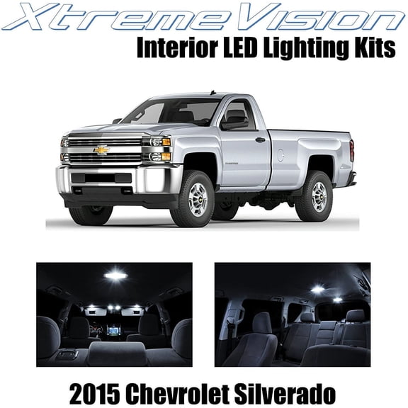 XtremeVision Interior LED for Chevy Silverado 2015+ 2 pcs Pure White Interior LED Kit + Installation Tool