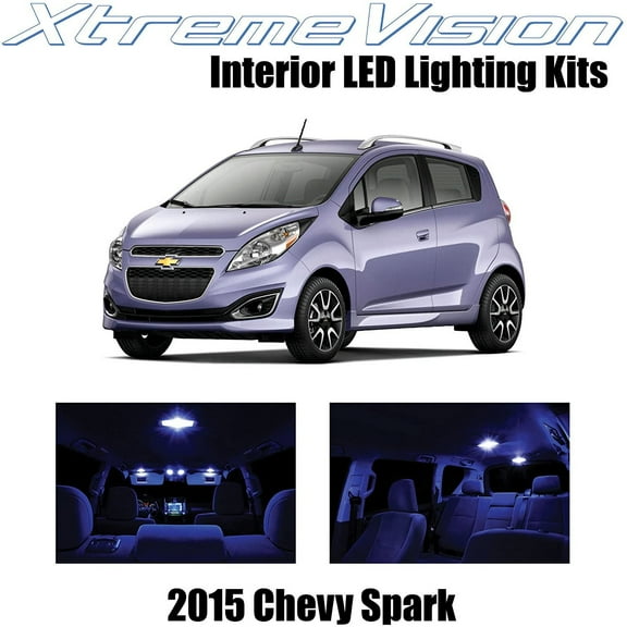 XtremeVision Interior LED for Chevy Spark 2015+ 4 pcs Blue Interior LED Kit + Installation Tool