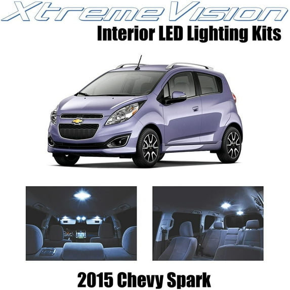 XtremeVision Interior LED for Chevy Spark 2015+ 4 pcs Cool White Interior LED Kit + Installation Tool