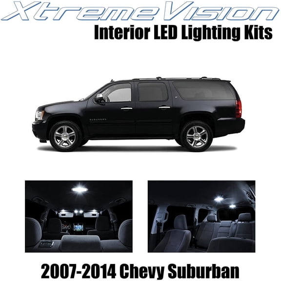 XtremeVision Interior LED for Chevy Suburban 2007-2014 14 pcs Pure White Interior LED Kit + Installation Tool