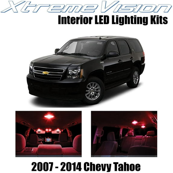 XtremeVision Interior LED for Chevy Tahoe 2007-2014 12 pcs Red Interior LED Kit + Installation Tool
