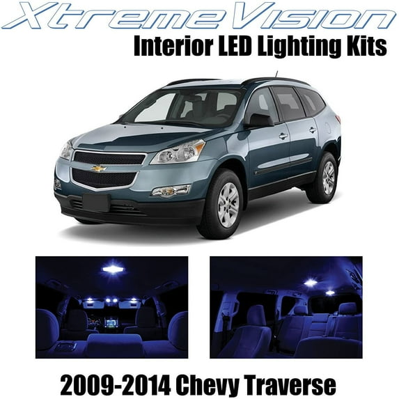 XtremeVision Interior LED for Chevy Traverse 2009-2014 6 pcs Blue Interior LED Kit + Installation Tool Tool