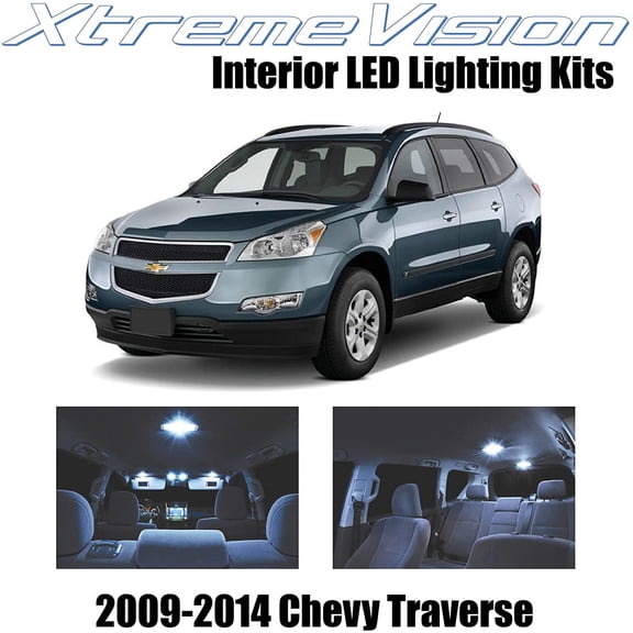 XtremeVision Interior LED for Chevy Traverse 2009-2014 6 pcs Cool White Interior LED Kit + Installation Tool Tool