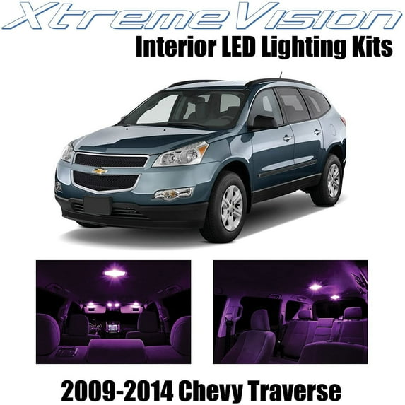 XtremeVision Interior LED for Chevy Traverse 2009-2014 6 pcs Pink Interior LED Kit + Installation Tool Tool