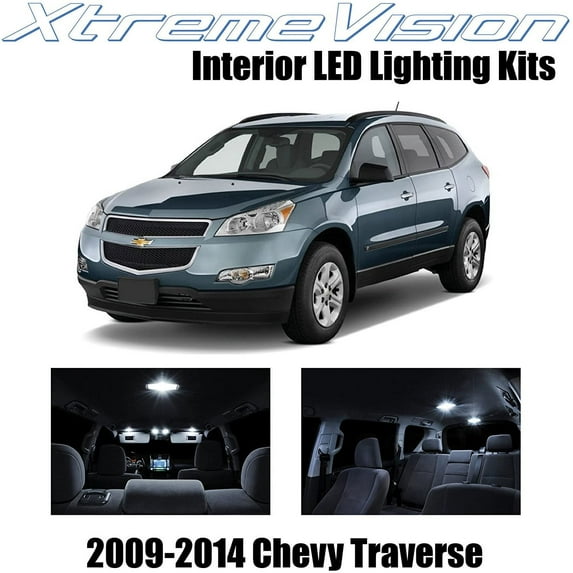 XtremeVision Interior LED for Chevy Traverse 2009-2014 6 pcs Pure White Interior LED Kit + Installation Tool Tool