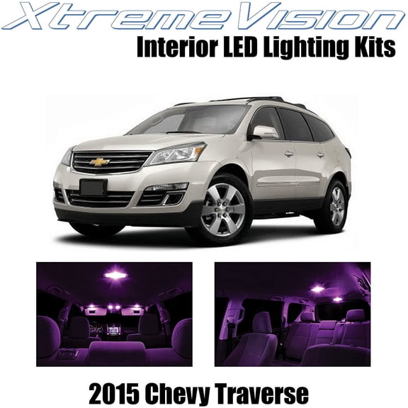 XtremeVision Interior LED for Chevy Traverse 2015+ 14 pcs Pink Interior LED Kit + Installation Tool