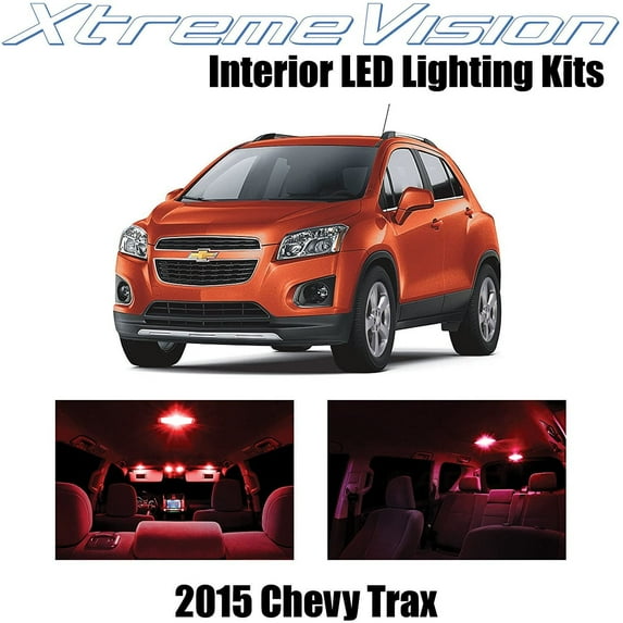 XtremeVision Interior LED for Chevy Trax 2015 7 pcs Red Interior LED Kit + Installation Tool Tool