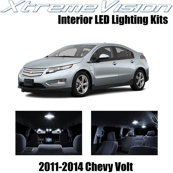 XtremeVision Interior LED for Chevy Volt 2011-2014 7 pcs Pure White Interior LED Kit + Installation Tool